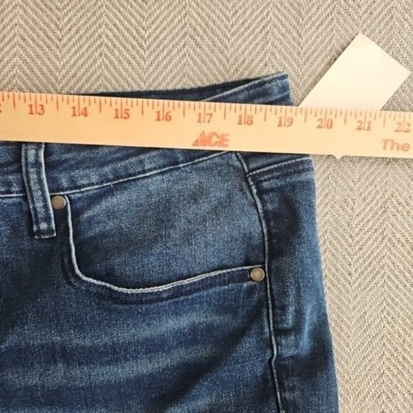 Nordstrom BP. Raw Hem Jeans Ladies Size 18 Dark Wash Button Front New With Tags - Picture 11 of 16